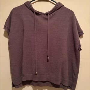 Purple Short-Sleeve Hoodie